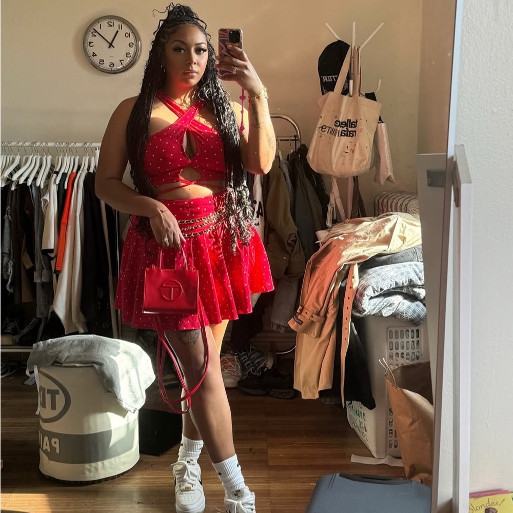 Red Polka Dot Two-Piece Set